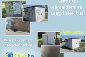 CleanFix Puhastus OÜ Puhastusteenused, Graffiti eemaldus, Fassaadipesu, Graffiti eemaldamine